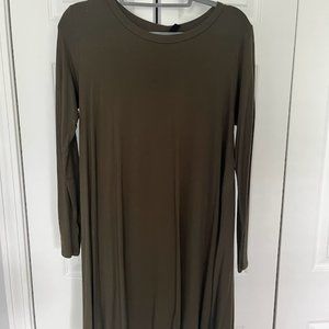 Jolie Army Green T-Shirt Dress - M